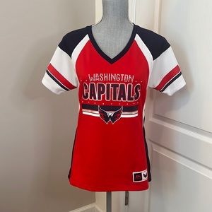 Majestic WASHINGTON CAPITALS  V-Neck T-shirt